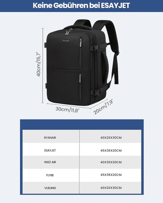 Detalle 2 de LOVEVOOK Handgepäck Rucksack 24 l