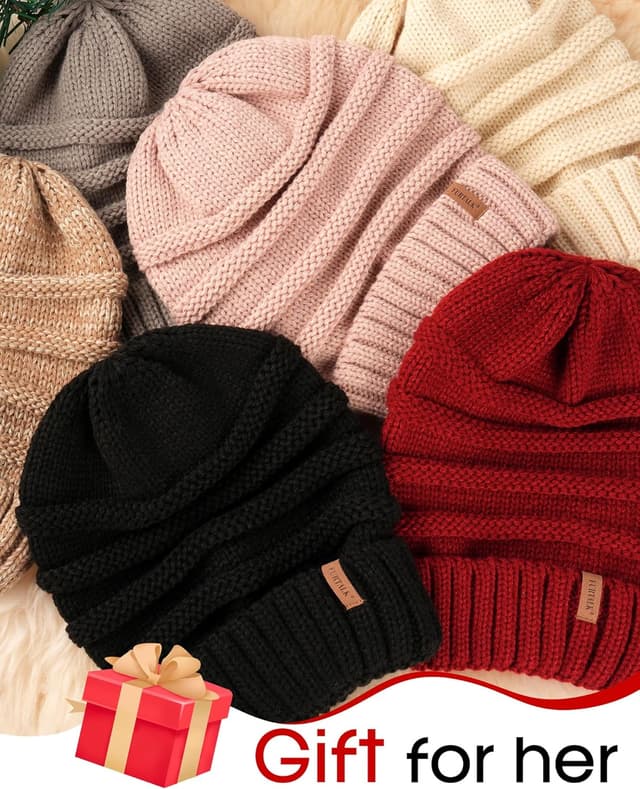 Thumbnail 5 de FURTALK Sombrero de Punto Slouch para mujeres