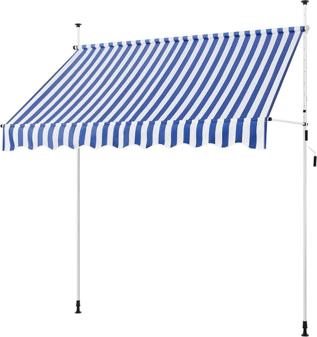 Detalle de Yaheetech Tenda da sole per balcone e veranda con telo retrattile, telaio telescopico e manovella 200 x 120 cm beige