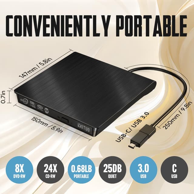 Thumbnail 4 de YOTUO IDD029-2 Portable USB 3.0 CD/DVD Drive