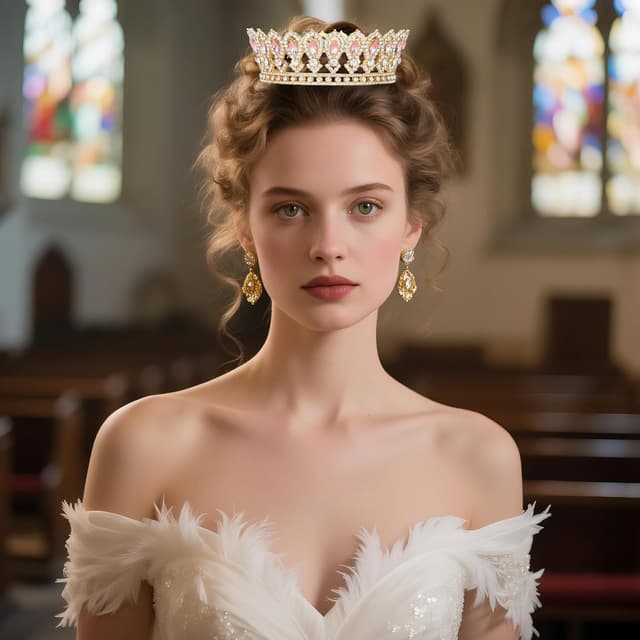 Thumbnail 5 de KEUKORZ Rosa Gold Tiara Braut Tiara Diamantkranz