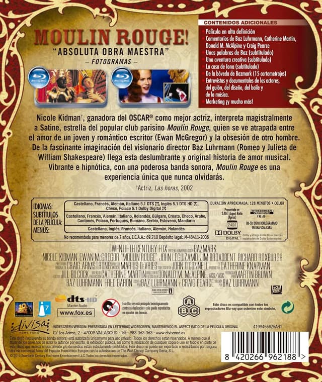 Detalle 2 de Divisa HV Moulin Rouge Blu-ray