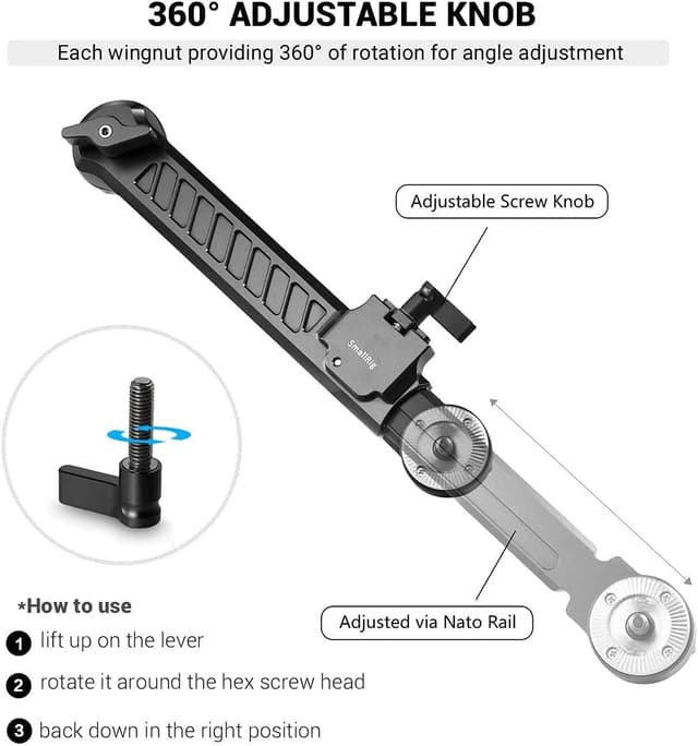 Detalle 2 de SmallRig Rosette Extension Arm for Sony FS5 / FS7 Grip – ARRI 1870 (1870)