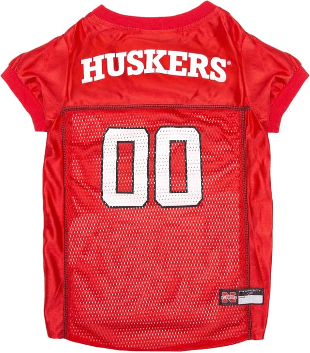 Detalle de Pets First NCAA Nebraska Cornhuskers Mesh Jersey for Dogs & Cats, Medium