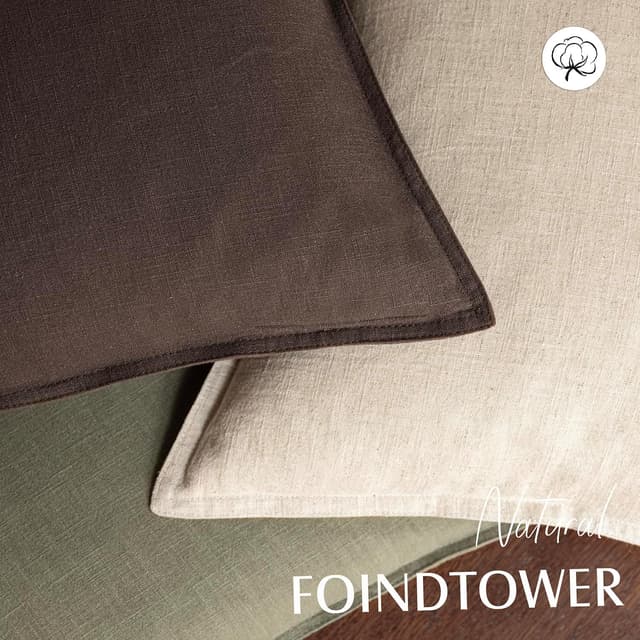 Thumbnail 3 de Foindtower 20 x 20 Inch Linen Throw Pillow Covers 🛋