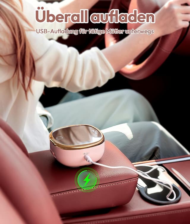 Detalle de NCVI elektrische Milchpumpe mit 4 Modi, 9 Stufen, 40 dB & Anti-Rückfluss – USB-ladbar (inkl. Beutel & Stilleinlagen)