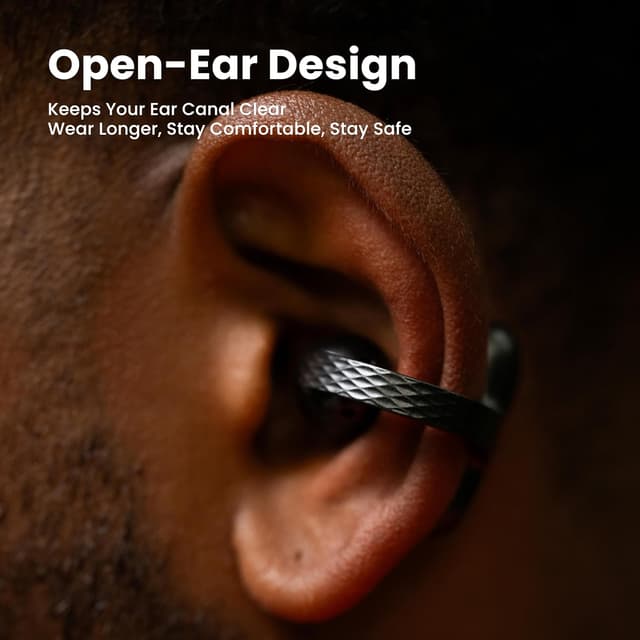 Detalle de Amazfit Up Open-Ear Bluetooth Headphones for Sports (IPX4, AI Noise Reduction)