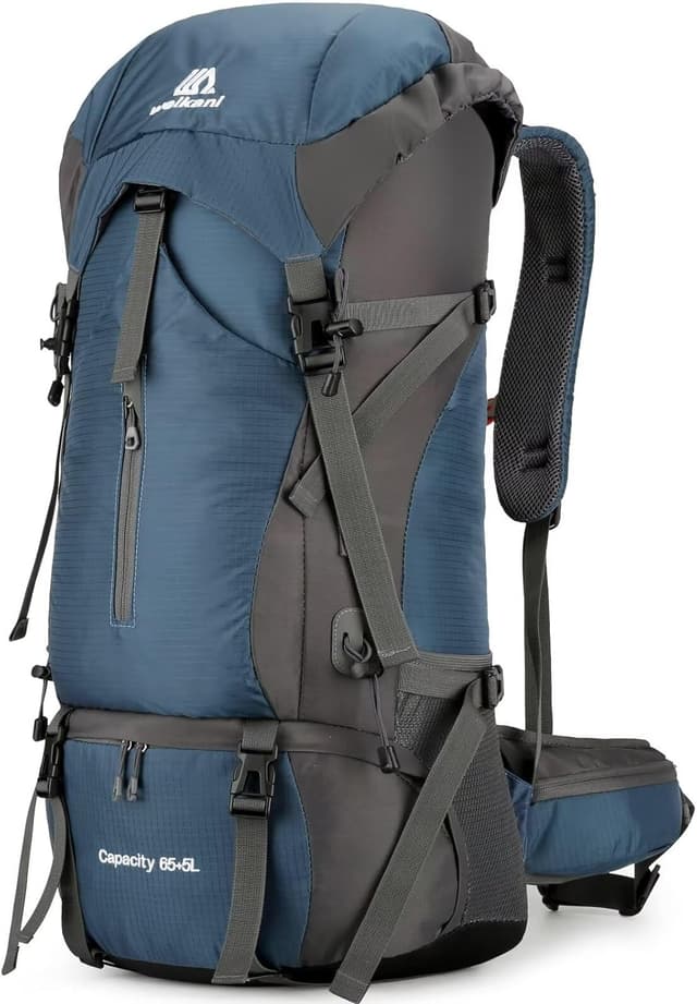 Thumbnail 6 de Ezmina 70L Hiking Backpack with Rain Cover – Lightweight trekking rucksack for large day trips