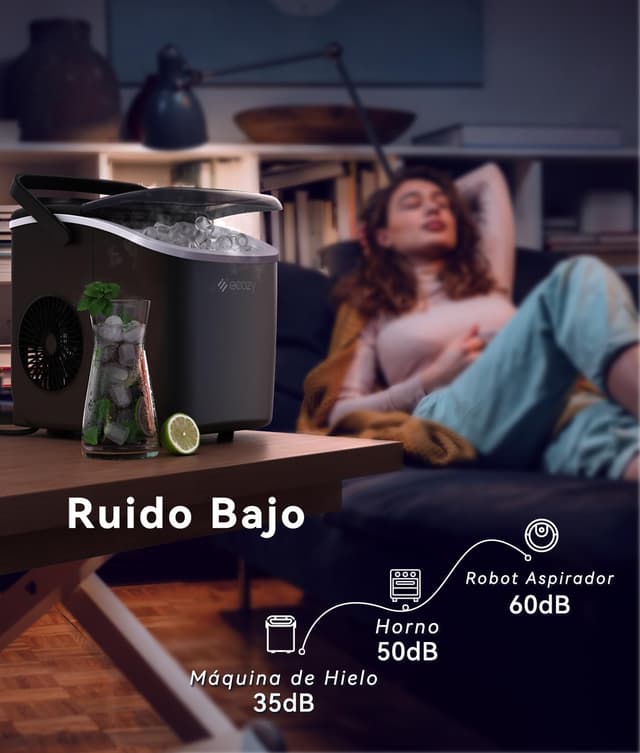 Thumbnail 4 de ecozy Máquina de Hielo Portátil, 12 Kg, ¡Listo en 6 Min!