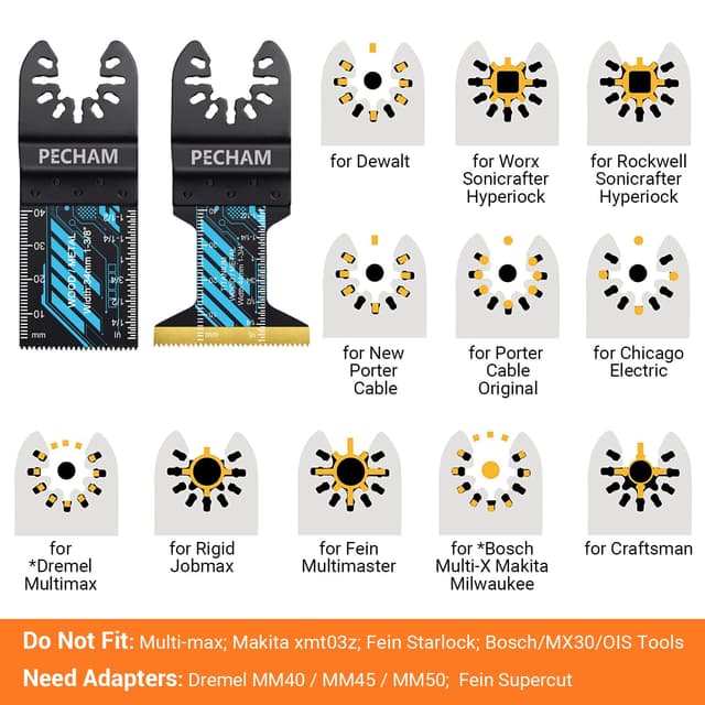 Thumbnail 6 de PECHAM 45PCS Multi Tool Blades 45pc set