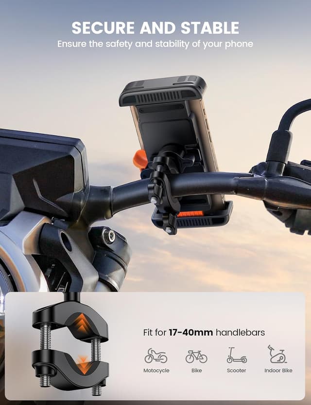 Thumbnail 2 de Lamicall Bike Phone Holder for iPhone 17 6.5in