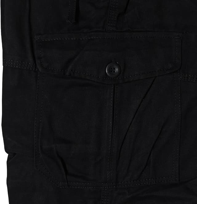 Detalle de Aotoyou Herren Cargohose aus Baumwolle mit 7 Taschen, elastischem Bund und 7-Taschen-Design