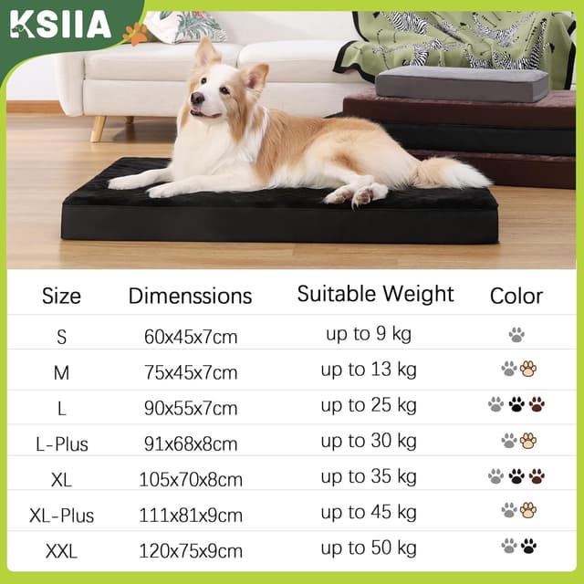 Thumbnail 4 de KSIIA XXL Orthopedic Dog Bed 111x81x9 cm