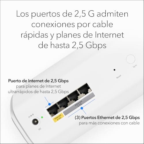 Detalle 2 de NETGEAR Orbi 770 WiFi 7 Mesh 💻 Router + Extensores