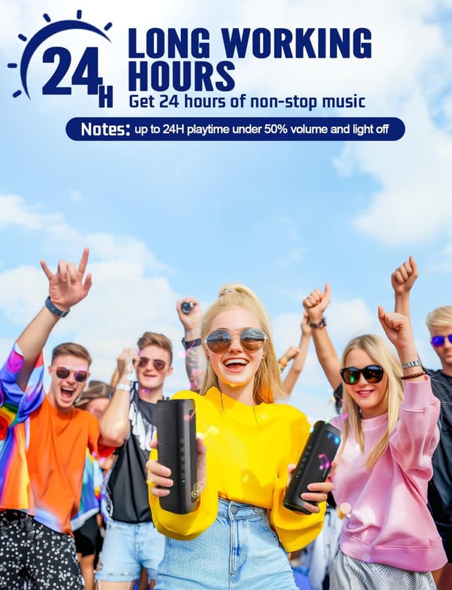 Thumbnail 3 de UOHHBOE 30W Bluetooth Speaker with 24H Play