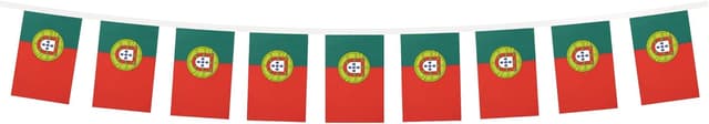 Detalle de AZ FLAG Guirlande Drapeau Portugal avec 20 fanions 15x10 cm, 4 mètres