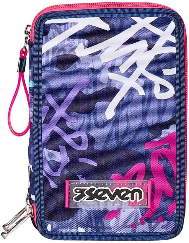 Thumbnail 5 de Seven Astuccio 3 scomparti viola con 44 pezzi: triplo comparto per matite, pennarelli e accessori