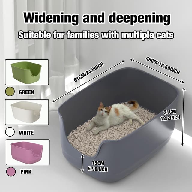 Detalle de Suhaco Jumbo cat litter tray 61 cm