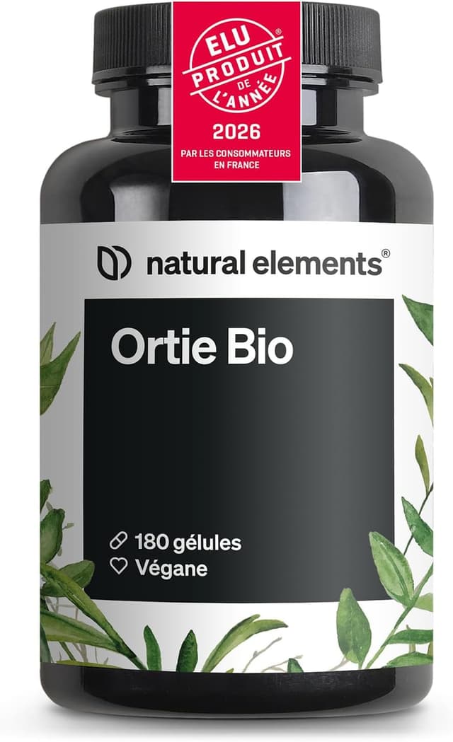 Detalle de OrtIe Bio – extrait de feuilles d’ortie 10:1, 180 gélules végane