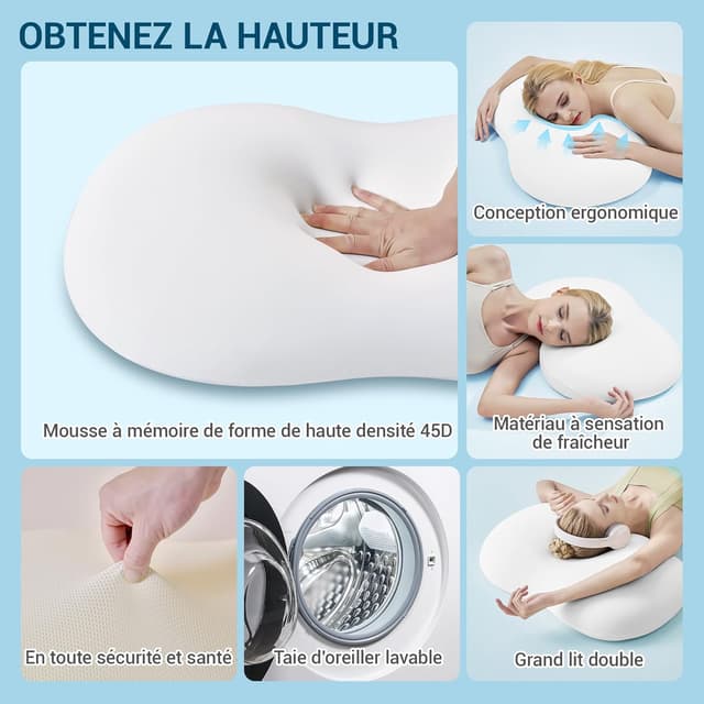 Thumbnail 1 de AIRSKY Oreiller Cervical Memory 68x40x11,5 cm