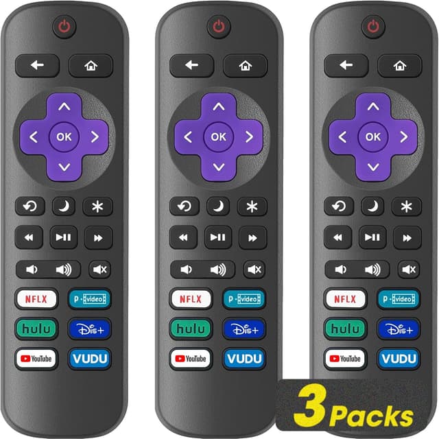 Detalle de 3-Pack Replacement Roku TV Remote