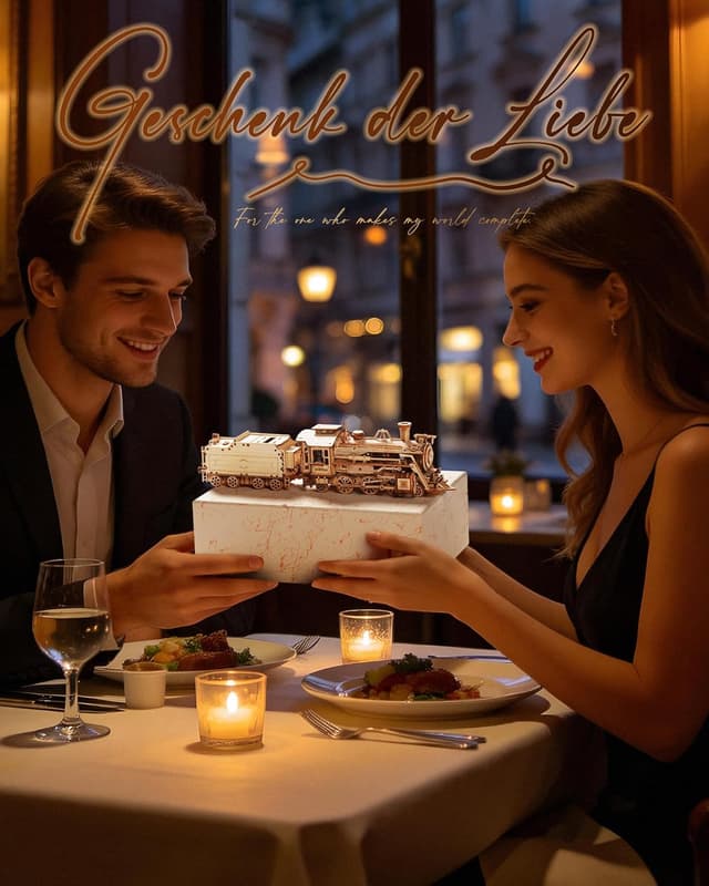 Detalle de Robotime Treno 3D Puzzle modello kit meccanico per autoassemblaggio