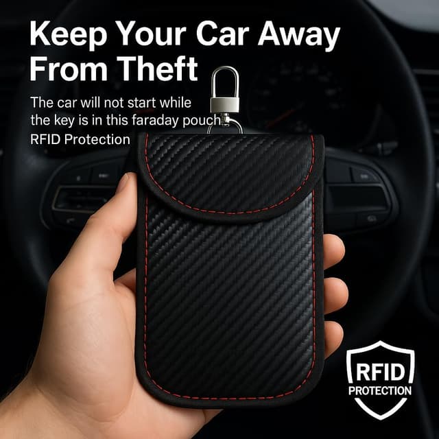 Thumbnail 4 de 3 Pack Faraday Pouch for Car Keys 9x14 cm