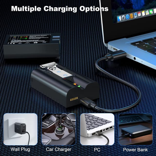 Detalle de Jsoprtvr 2-Pack 3.65V 6040mAh Quick Release Replacement Battery Pack for Ring Doorbells & Cams