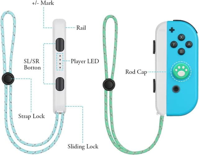 Detalle 1 de Vicloon Switch wrist straps for Joy-Con