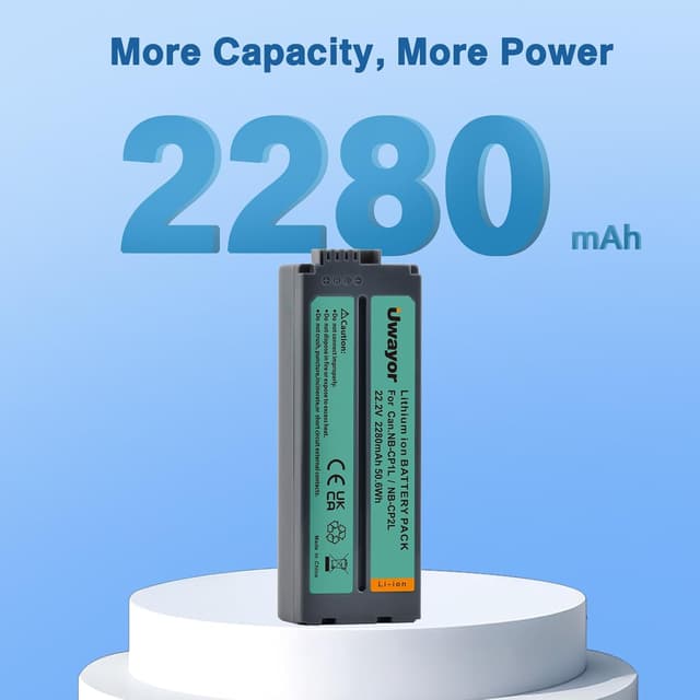 Detalle de Uwayor NB-CP2L battery 2280mAh for Canon SELPHY