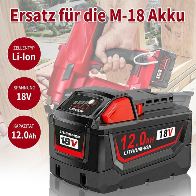 Detalle 2 de Milwaukee kompatibler Akku 18V 12,0Ah