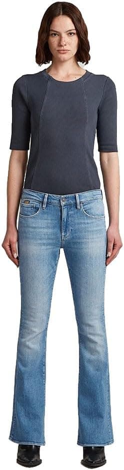 Detalle 2 de G-STAR Damen 3301 Flare Jeans – mit Hosenschlitz und Reißverschluss, 5 Taschen