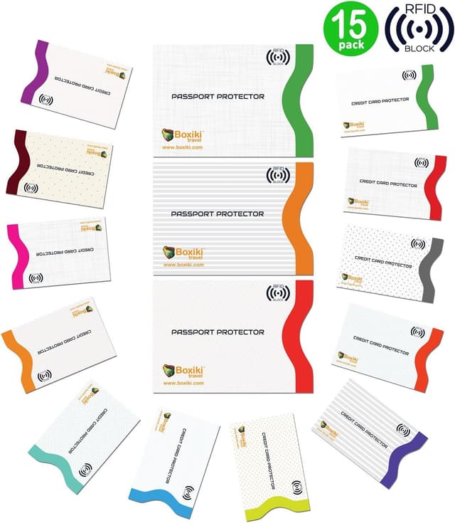 Thumbnail 3 de Boxiki Travel RFID Blocking Sleeves 15-pack