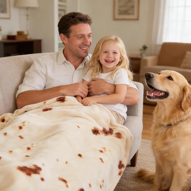 Thumbnail 3 de SeaRoomy Burritos Tortilla Throw Blanket 60 in