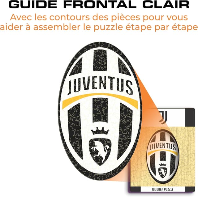 Thumbnail 6 de Iconic Puzzles Juventus Retro Logo — Puzzle en bois sous licence officielle, 150 pièces (taille S)