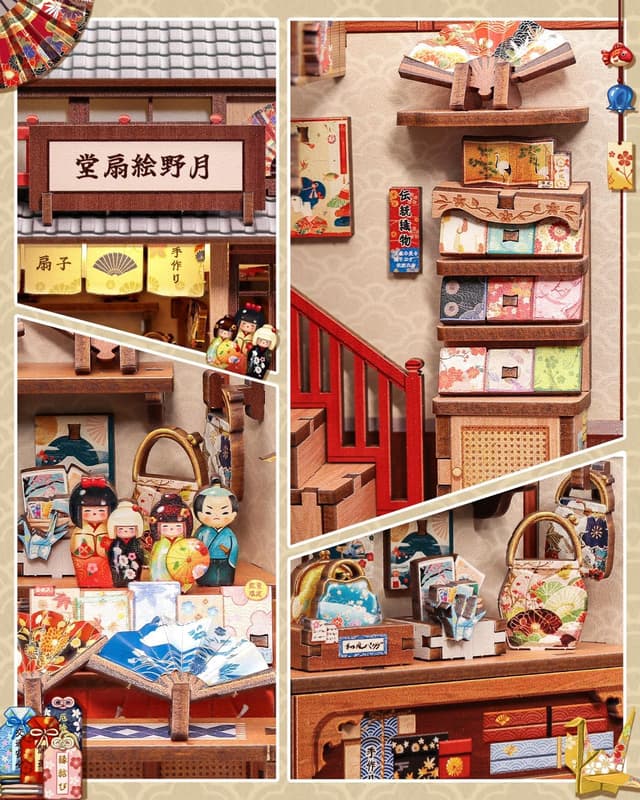 Detalle de Endless Limit Book Nook Kit – Miniatur-Puppenhaus als 3D-Buchstütze mit LED