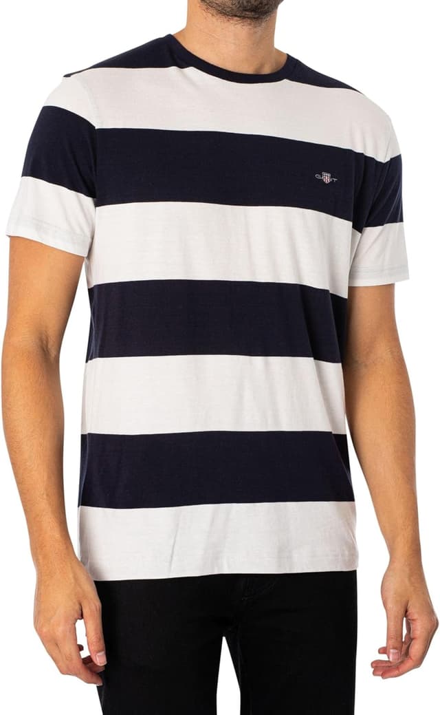 Detalle de GANT Bar Stripe Ss T-Shirt Herren