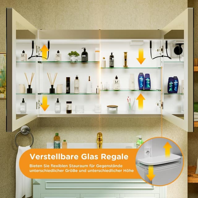 Thumbnail 6 de Spiegelschrank LED 80x60 für das Bad