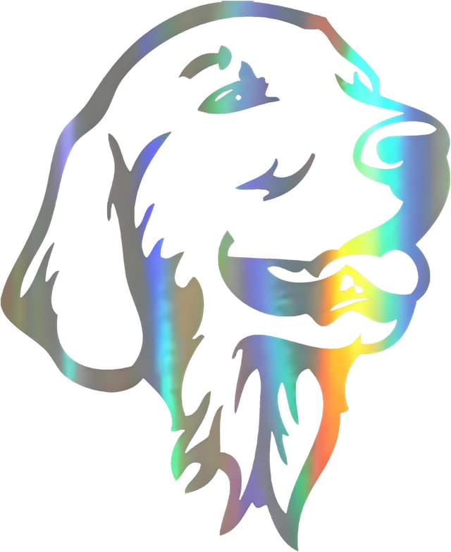 Imagen de TIZIKJ Holografischer Golden Retriever Aufkleber 25 cm en OfertitasTOP