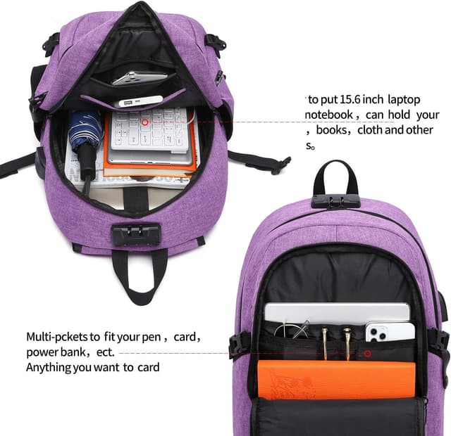 Detalle de WENIG anti-theft laptop backpack 15.6 inch