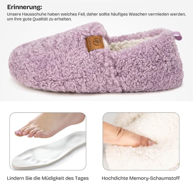Detalle de EverFoams Damen Hausschuhe Winter warm 1 Paar