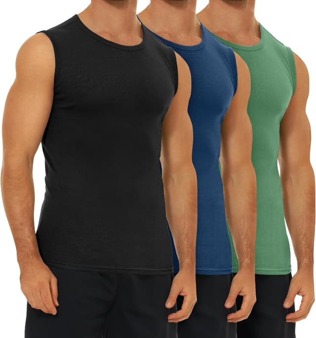 Detalle de FALARY Canottiera uomo 100% cotone 3 pezzi
