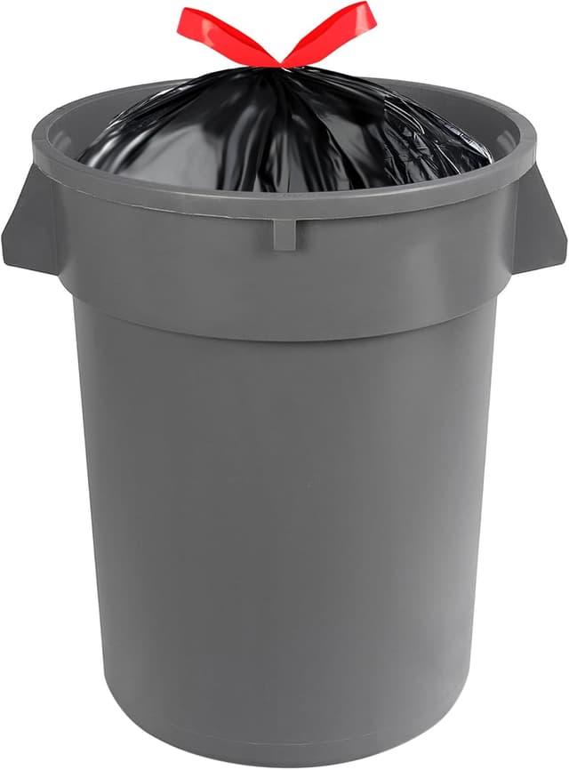 Detalle 2 de Amazon Basics 30-Gallon Drawstring Trash Bags