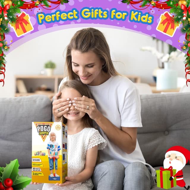 Detalle de Toyzey foam pogo sticks for girls and boys aged 3–12 with built-in squeaking sound