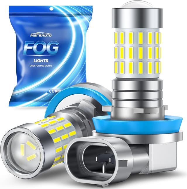 Detalle de Marsauto H11/H8 LED Fog Light Bulbs or DRL (1:1 Mini Size, 6000K White, 48 Chips, 360° Illumination)
