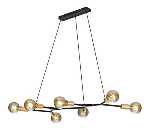 Imagen de Trio Leuchten Cross 306700732 Suspension Métal Noir Mat/Bronze en OfertitasTOP