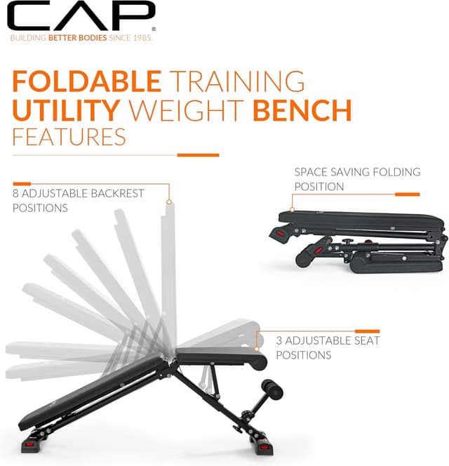 Thumbnail 3 de CAP Barbell Adjustable Utility Weight Bench ๐