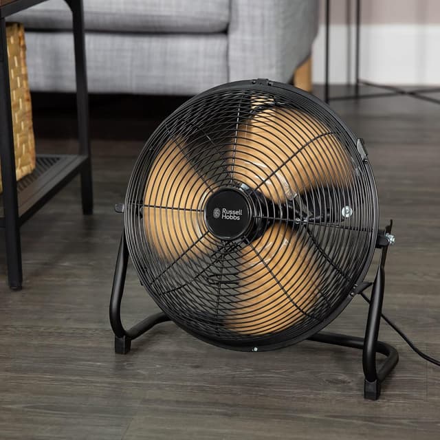 Thumbnail 6 de Russell Hobbs RHGF1221WDB 12 Inch High Velocity Floor Fan (Wood & Black) with 3 Speeds and Tilt