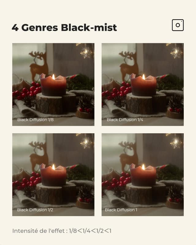 Detalle 2 de K&F CONCEPT Filtre Black Diffusion 1/8 49 mm