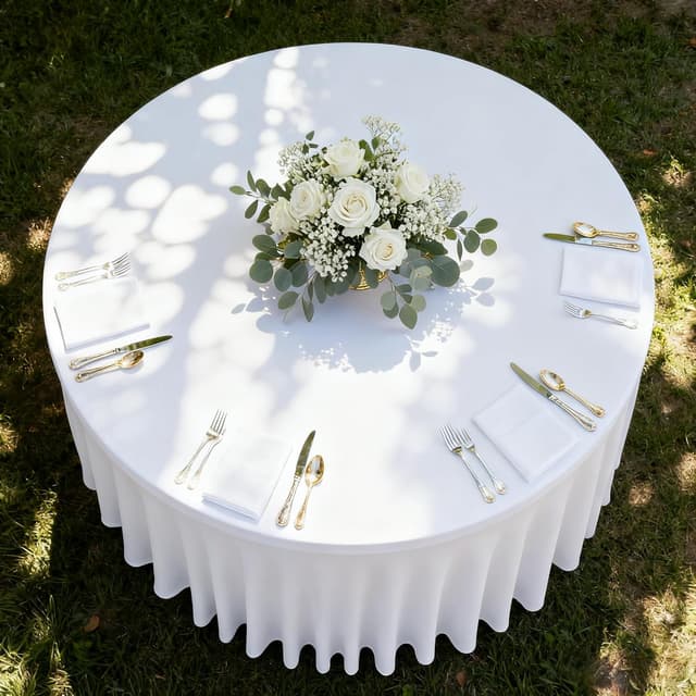 Thumbnail 3 de HolidayIdeas 6 Pack Spandex Table Skirt 60in